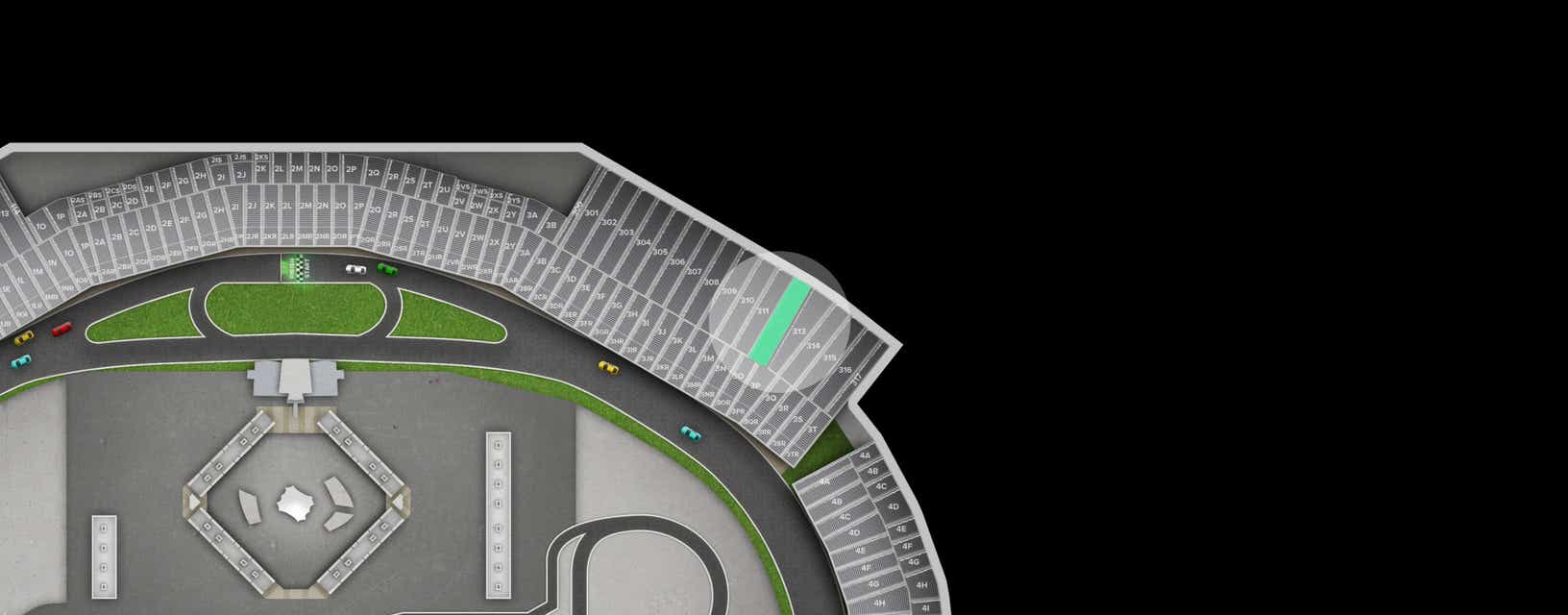 Seat view from Earnhardt Terrace