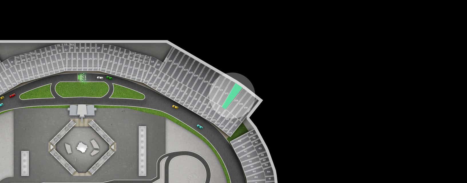 Seat view from Earnhardt Terrace
