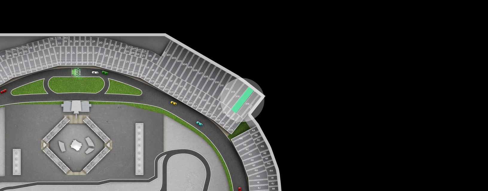Seat view from Earnhardt Terrace
