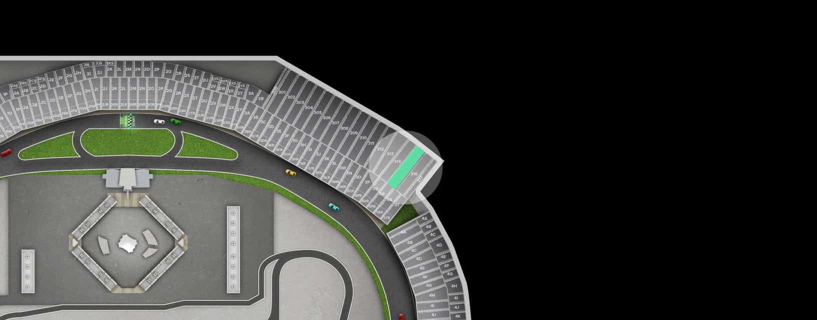 Seat view from Earnhardt Terrace