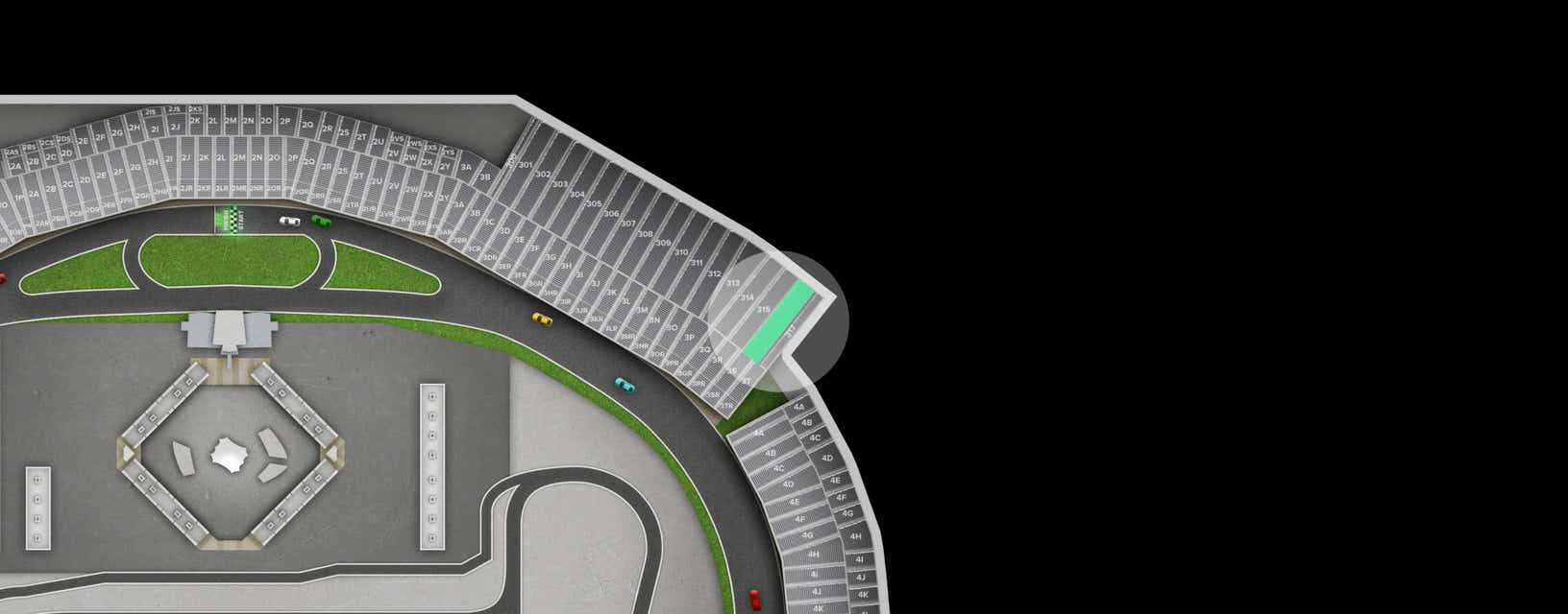 Seat view from Earnhardt Terrace