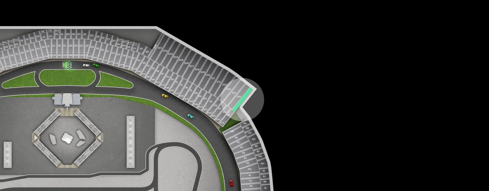 Seat view from Earnhardt Terrace