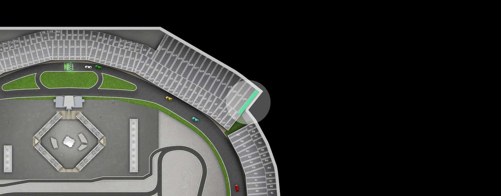 Seat view from Earnhardt Terrace
