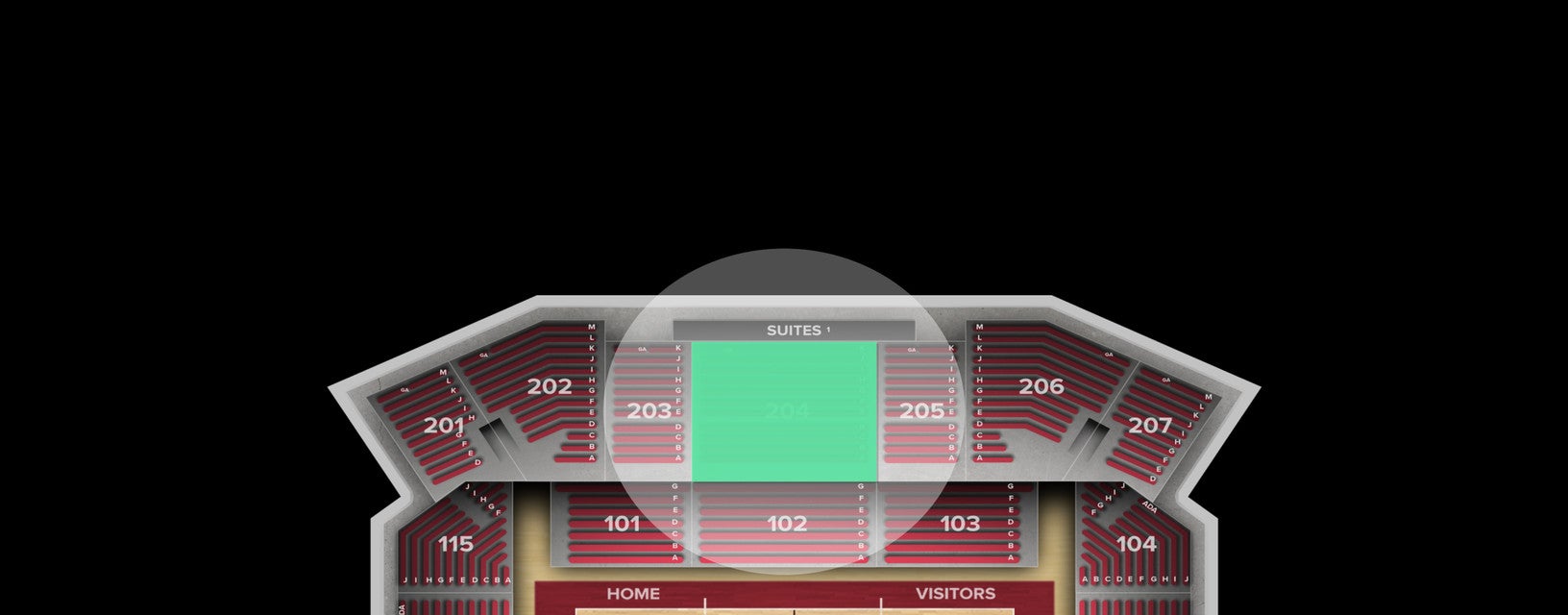 Seat view from Upper Endline