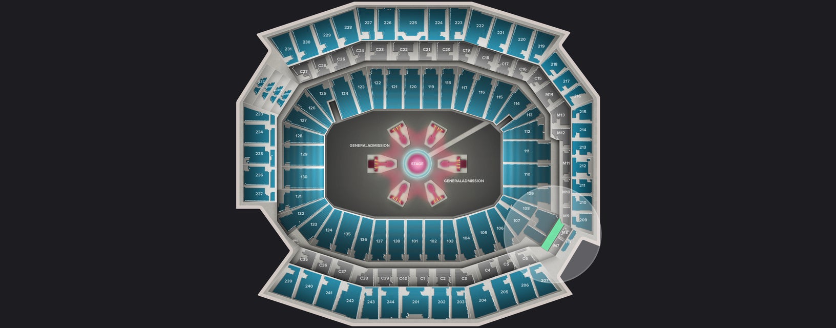 Seat view from South West Terrace