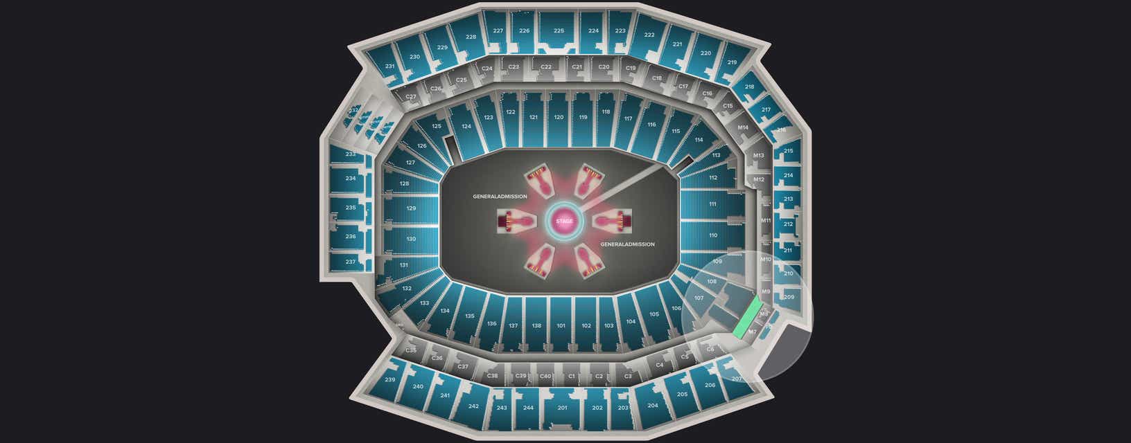 Seat view from South West Terrace