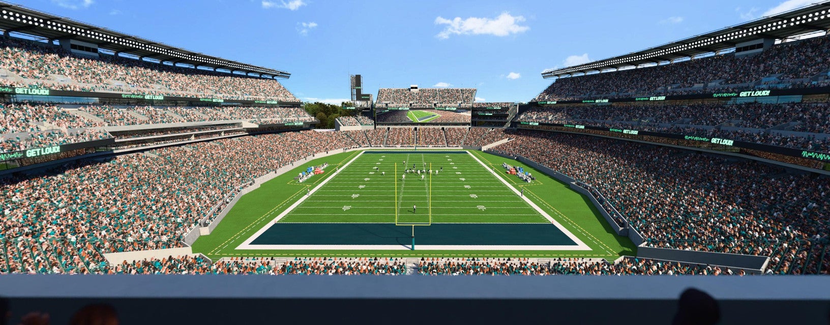 Seat view from Middle End Zone