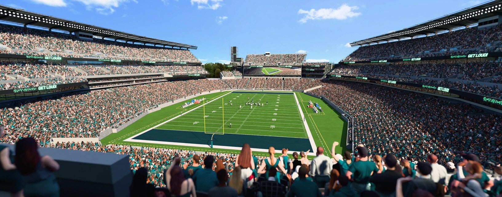 Seat view from Middle End Zone