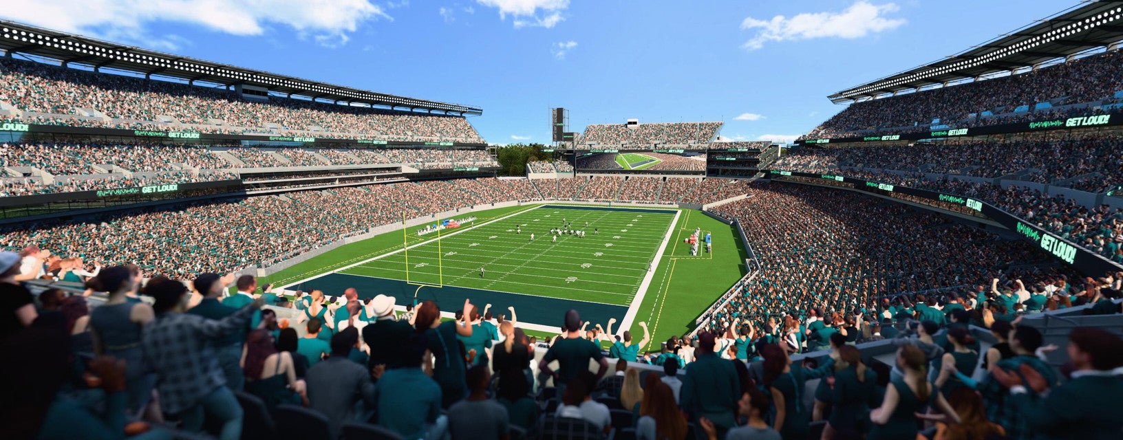 Seat view from Middle End Zone