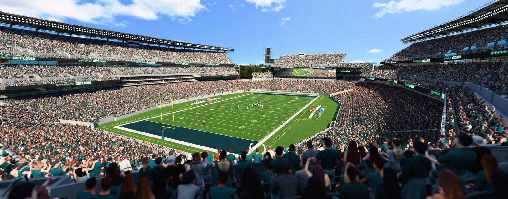 Seat view from Middle End Zone