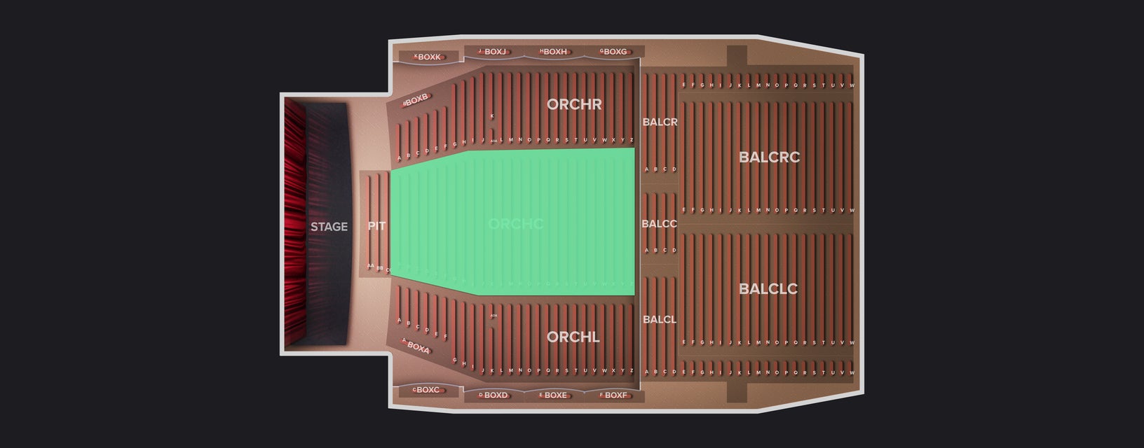 Seat view from Orchestra
