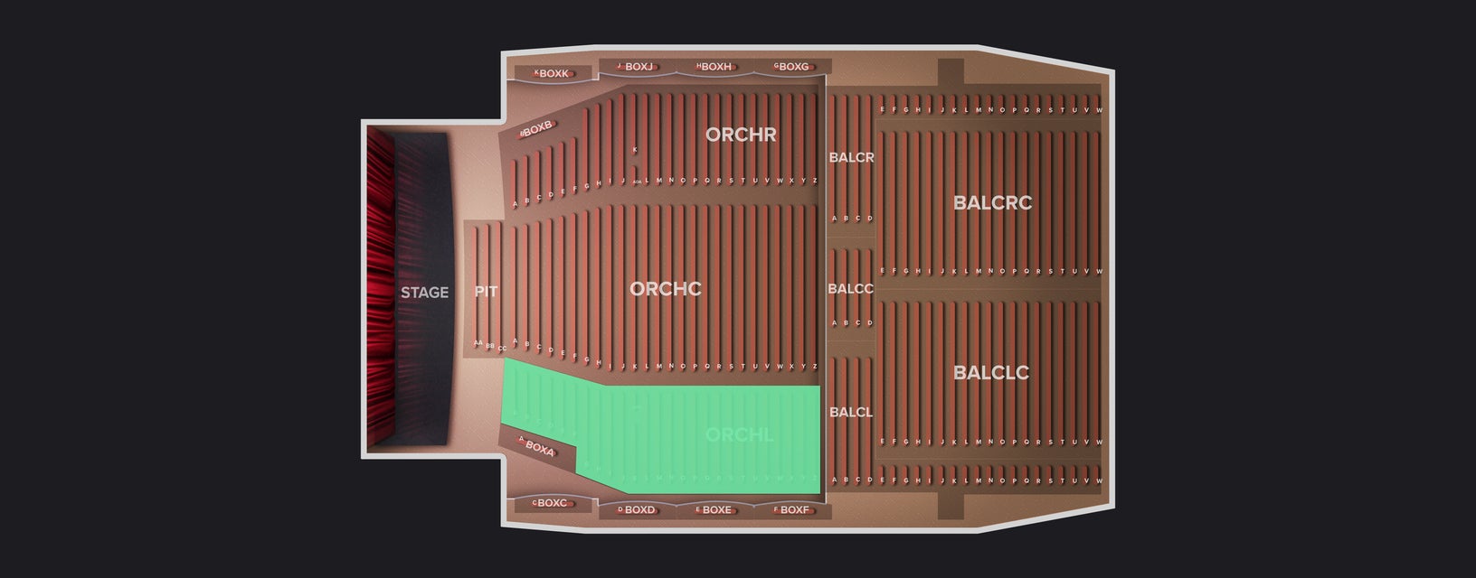 Seat view from Orchestra
