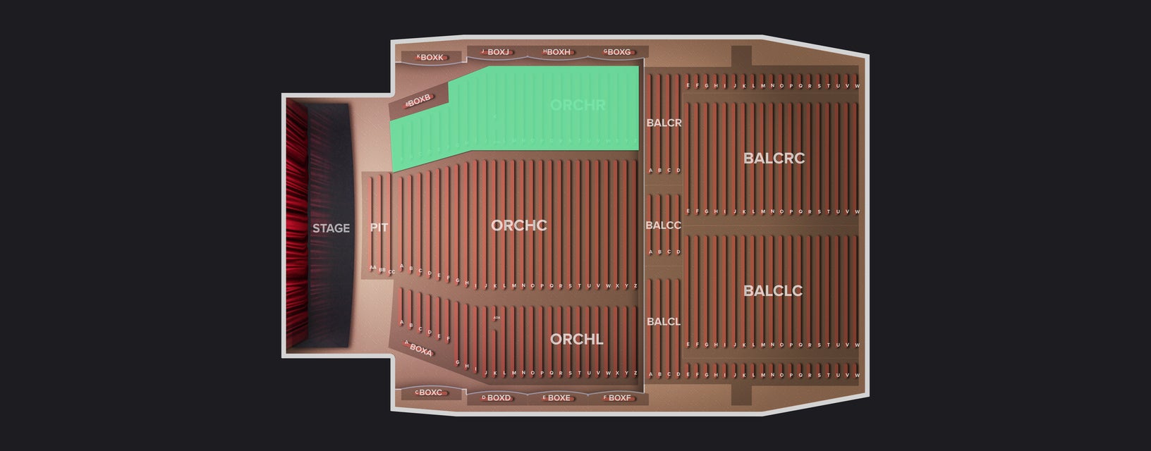 Seat view from Orchestra