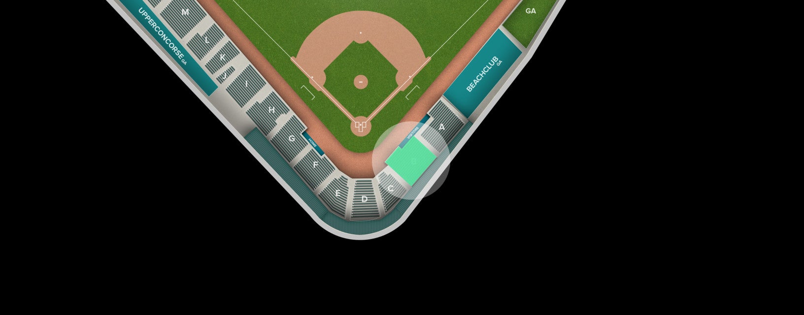 Seat view from Infield Reserved