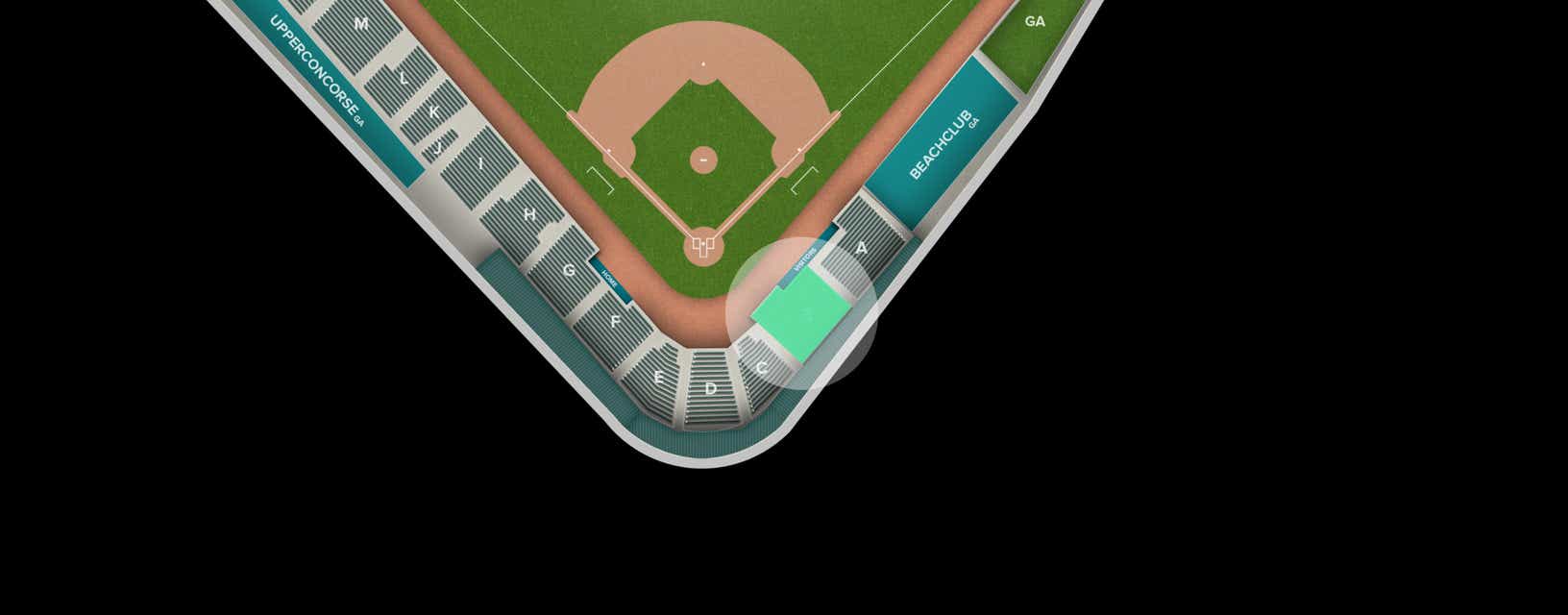 Seat view from Infield Reserved