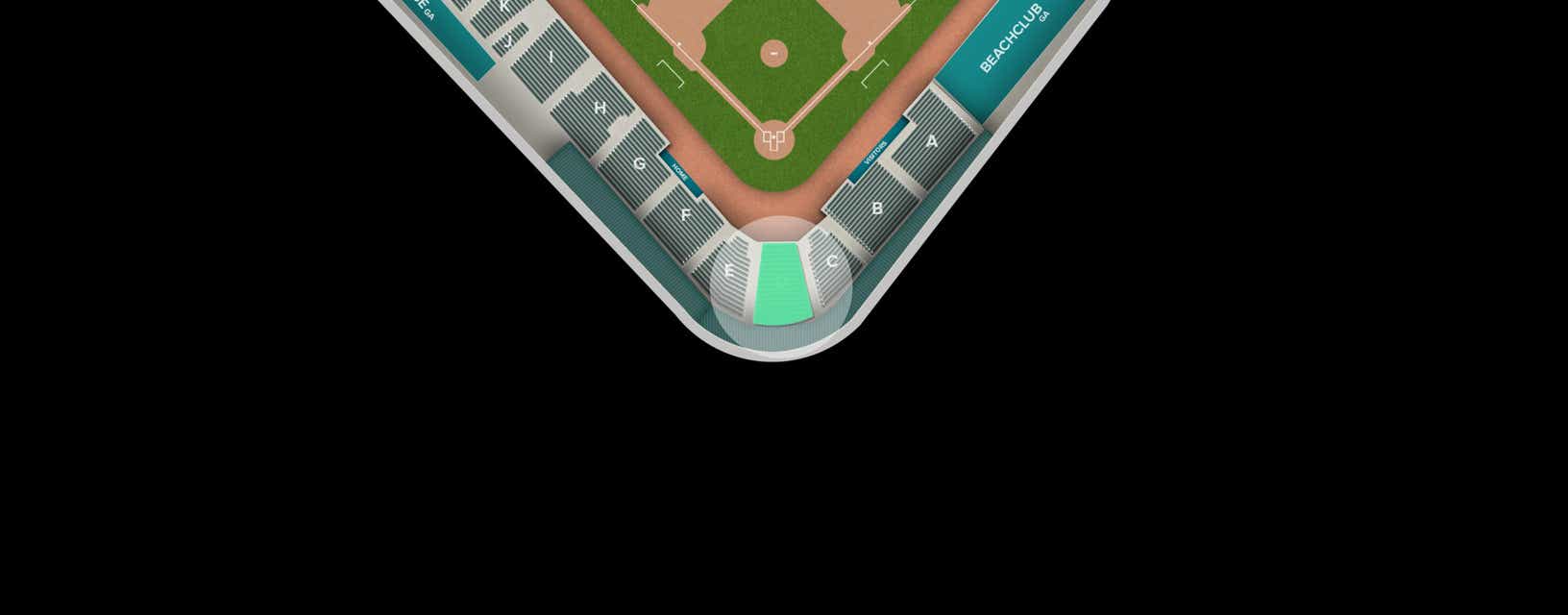 Seat view from Infield Reserved