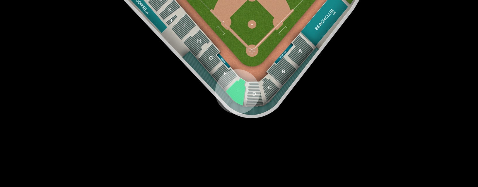 Seat view from Infield Reserved