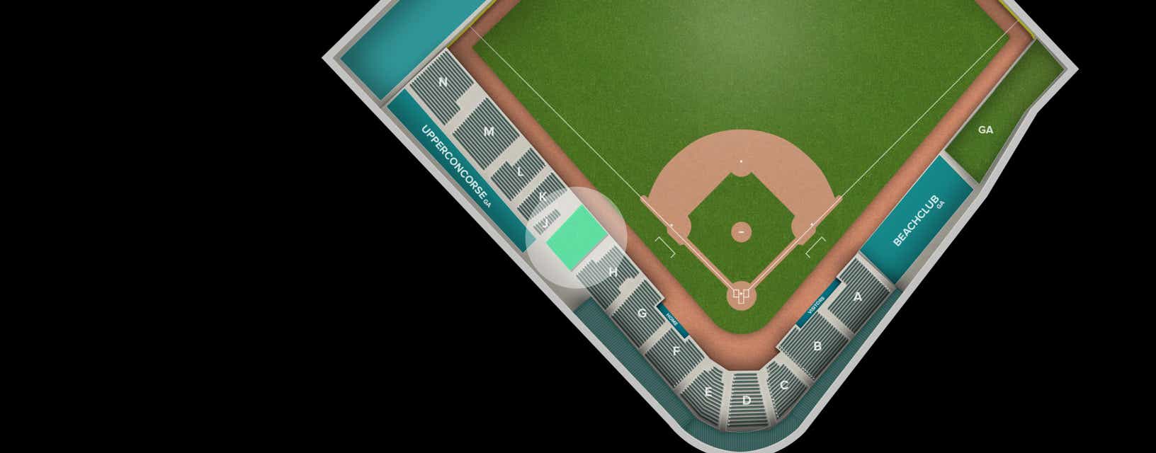 Seat view from Infield Reserved