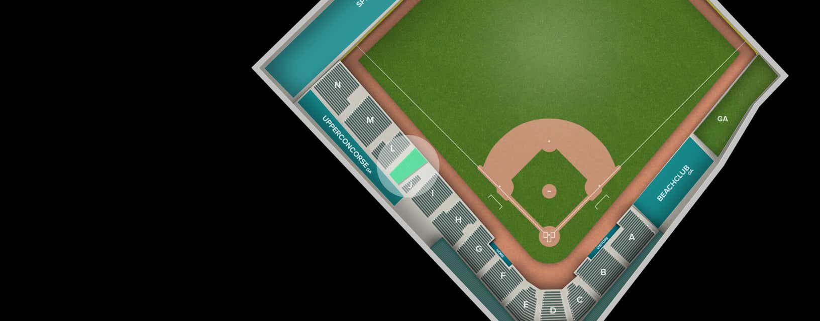 Seat view from Outfield Reserved
