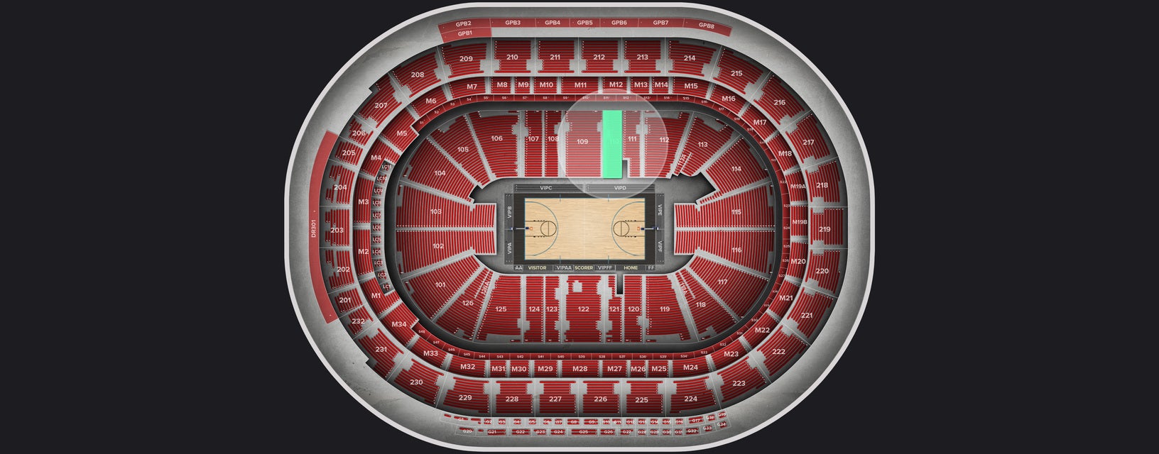 Seat view from East Club