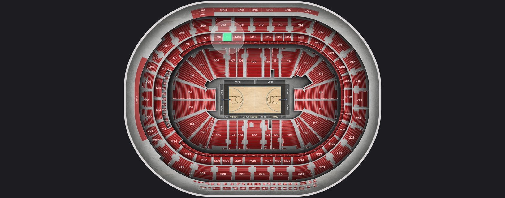 Seat view from Mezzanine