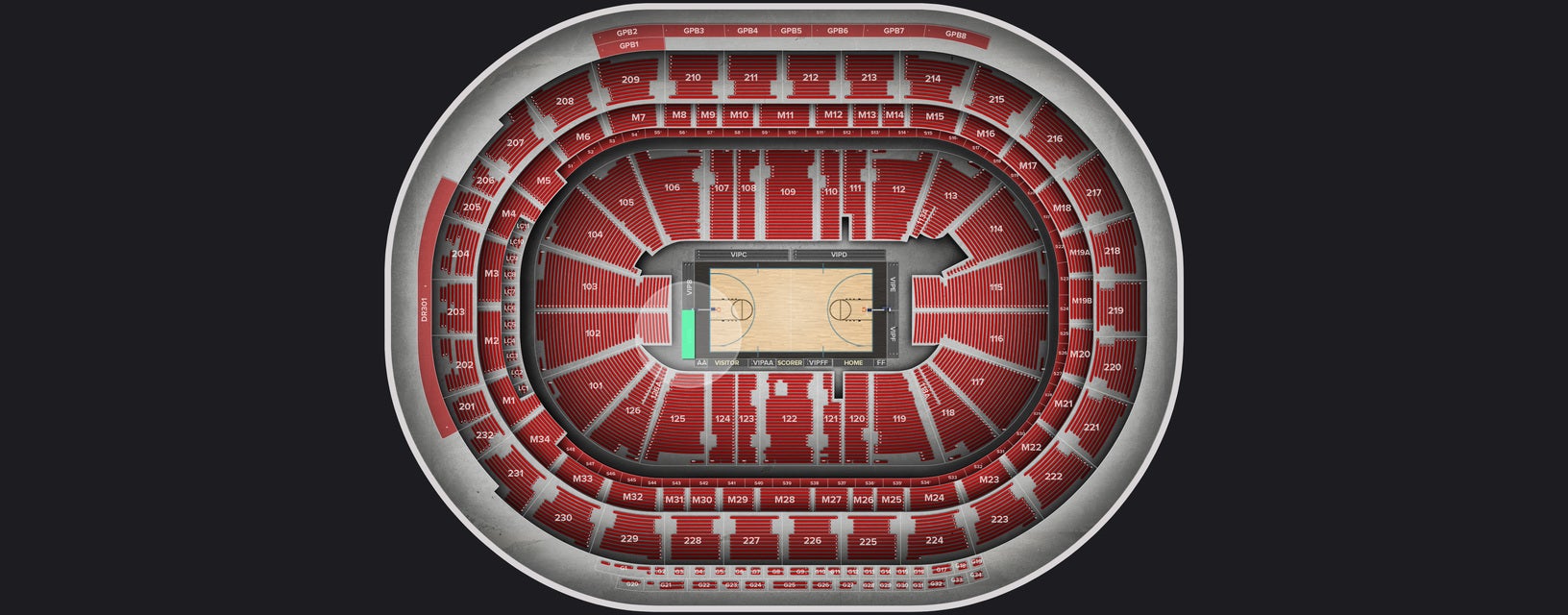 Seat view from VIP