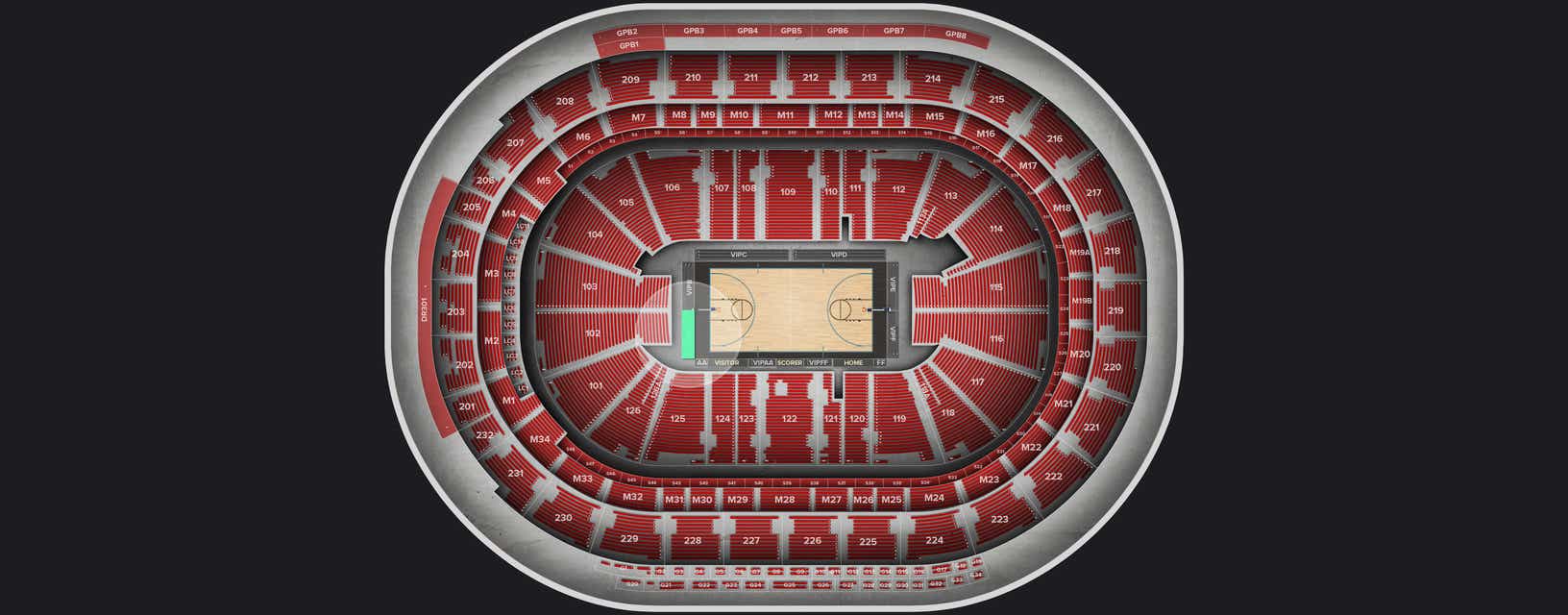 Seat view from VIP
