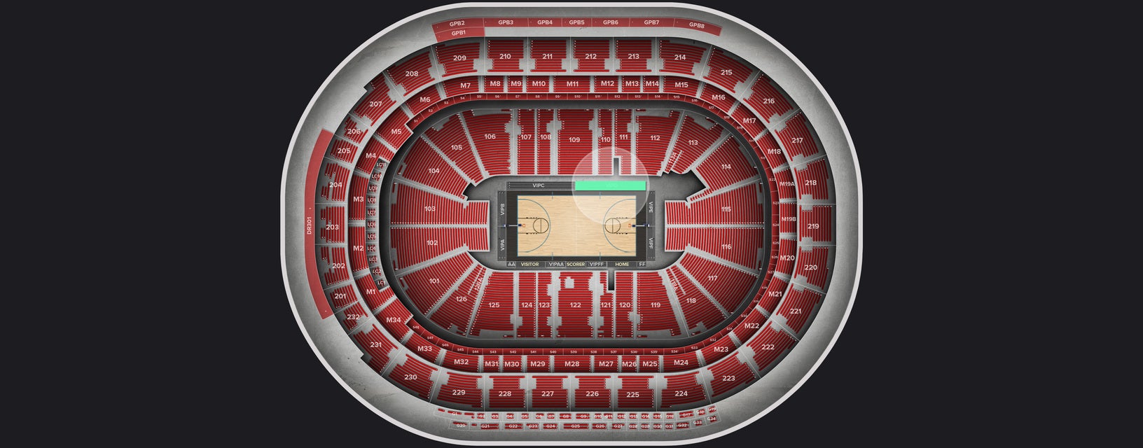 Seat view from VIP