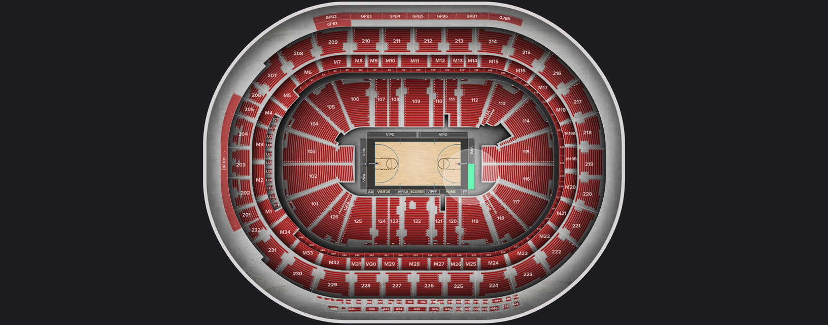 Seat view from VIP