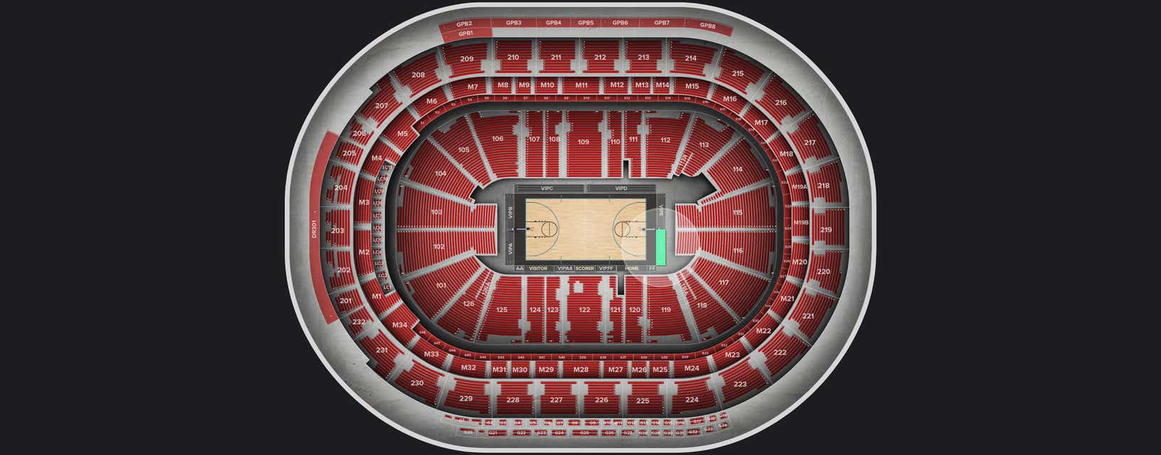 Seat view from VIP