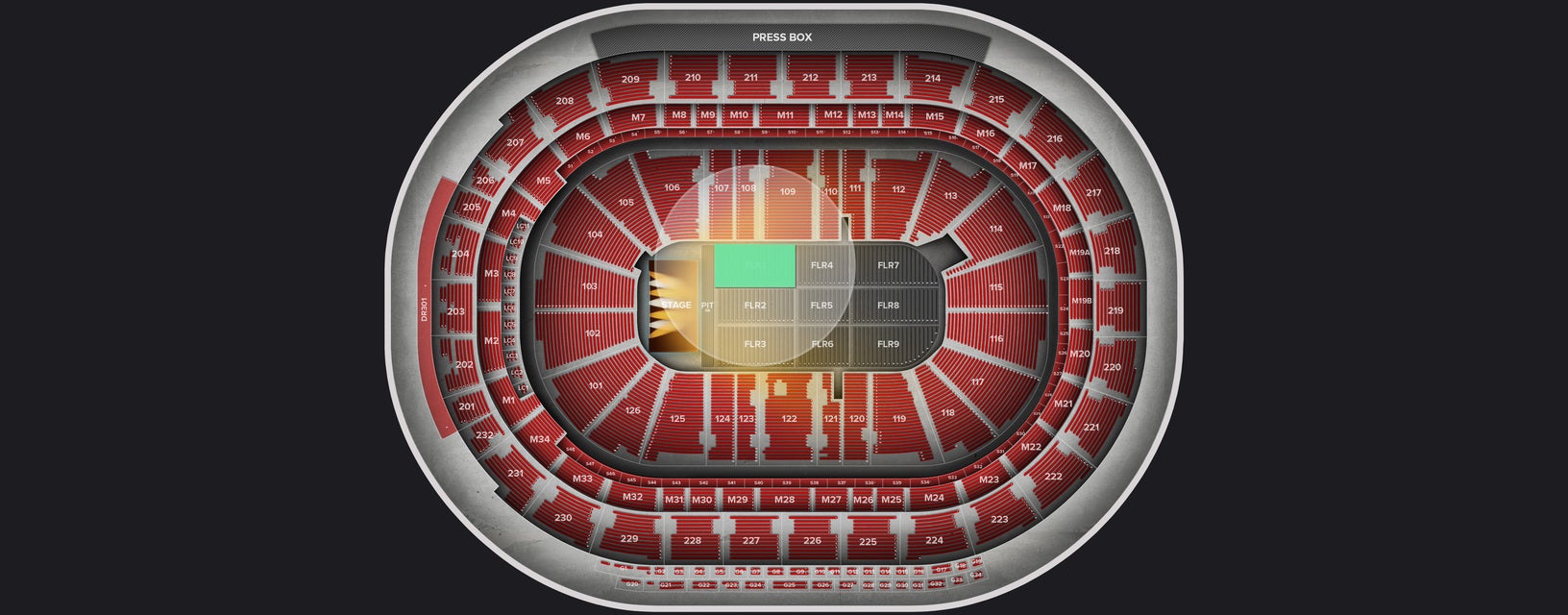 Seat view from Floor
