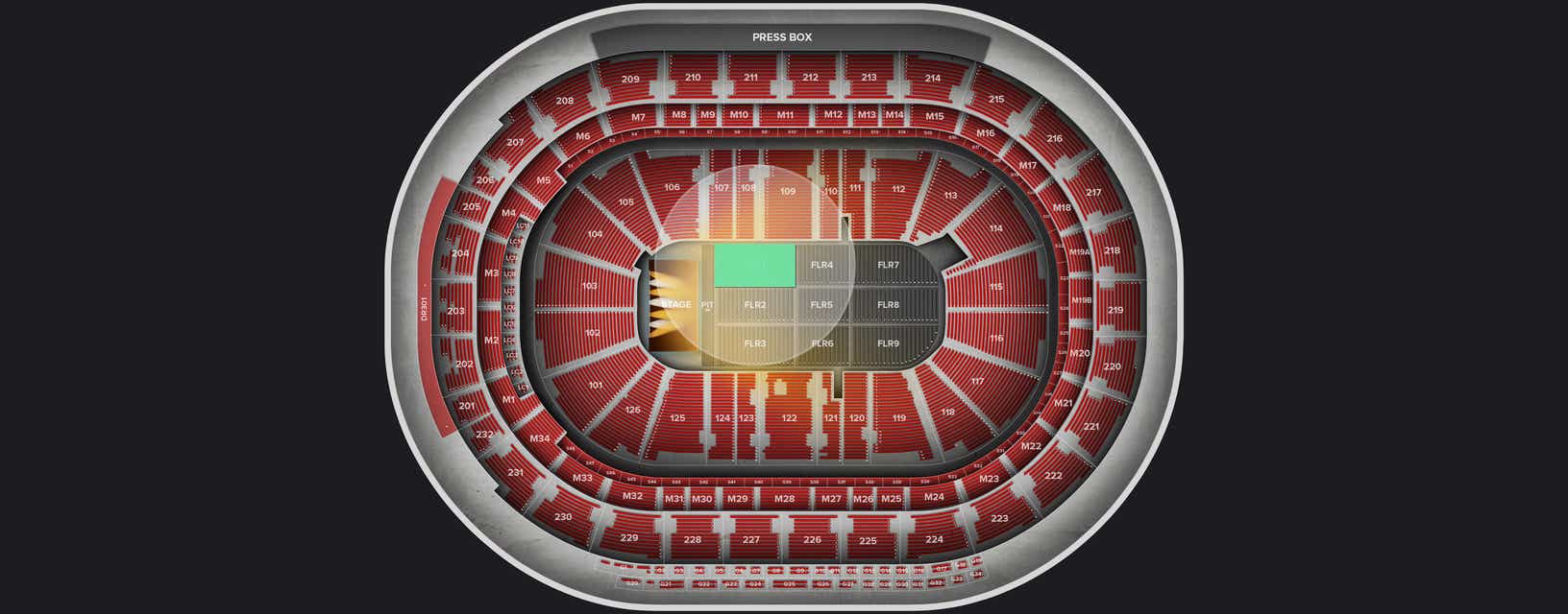 Seat view from Floor