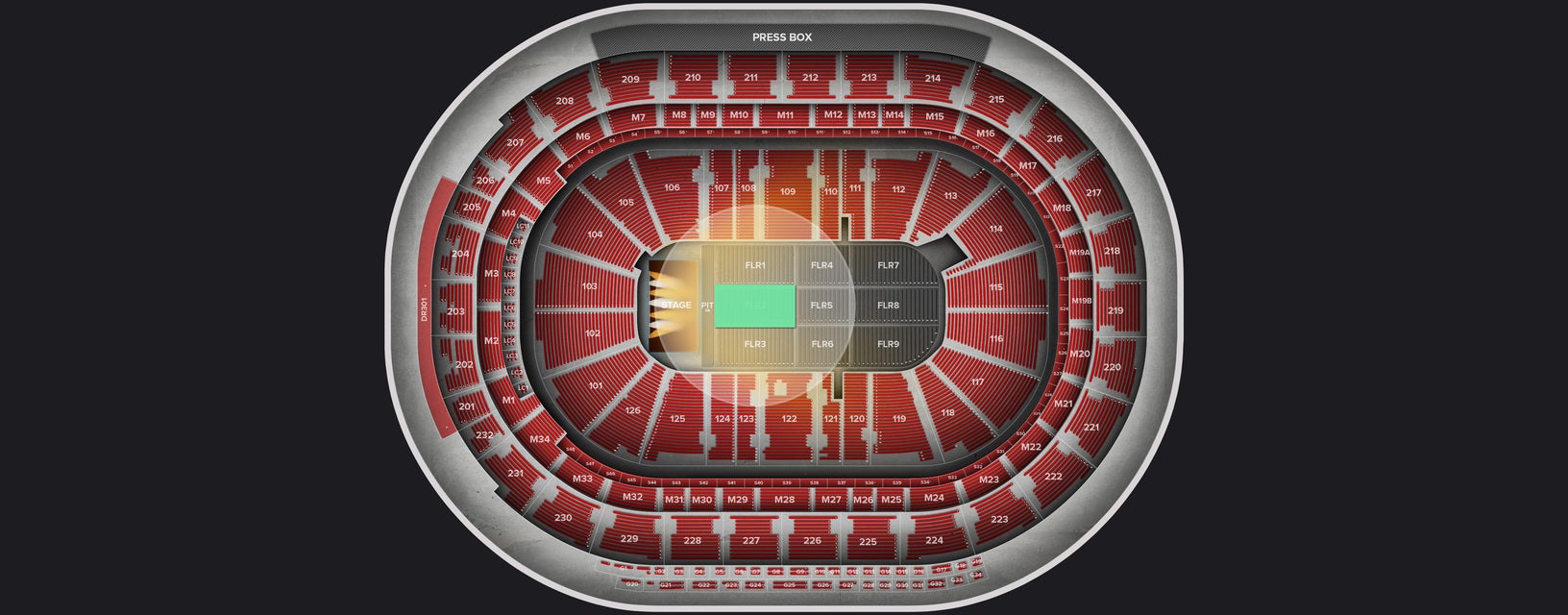 Seat view from Floor
