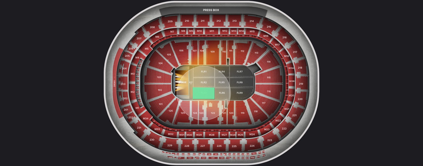 Seat view from Floor