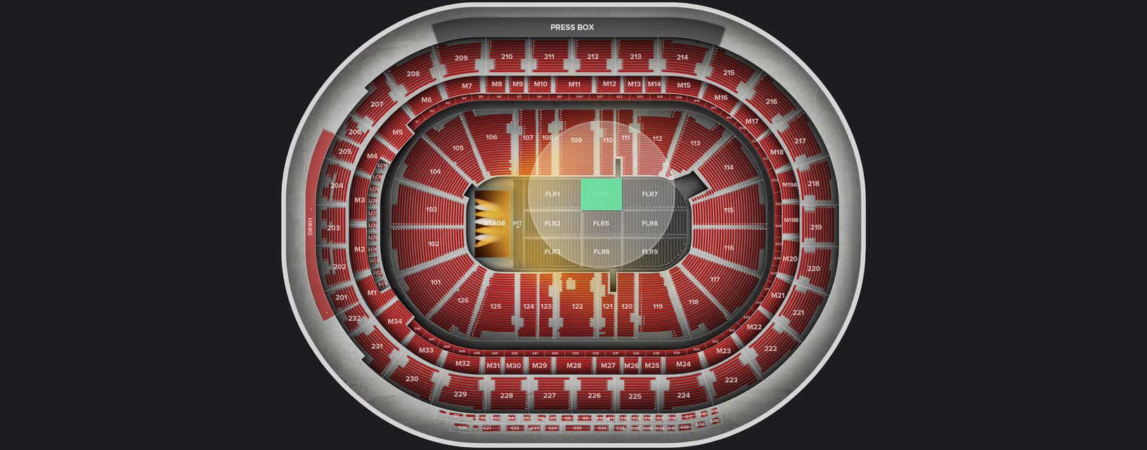 Seat view from Floor