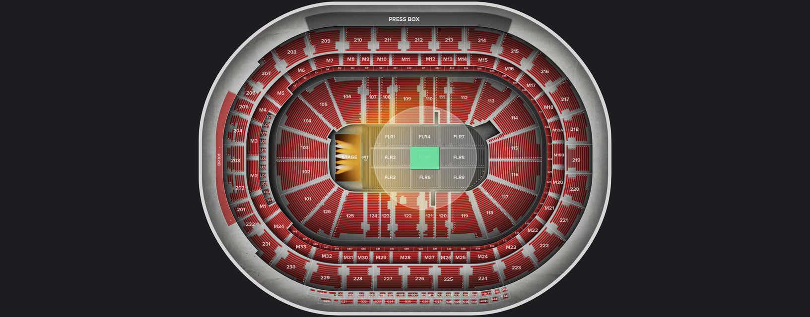 Seat view from Floor