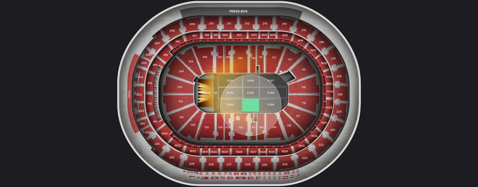 Seat view from Floor