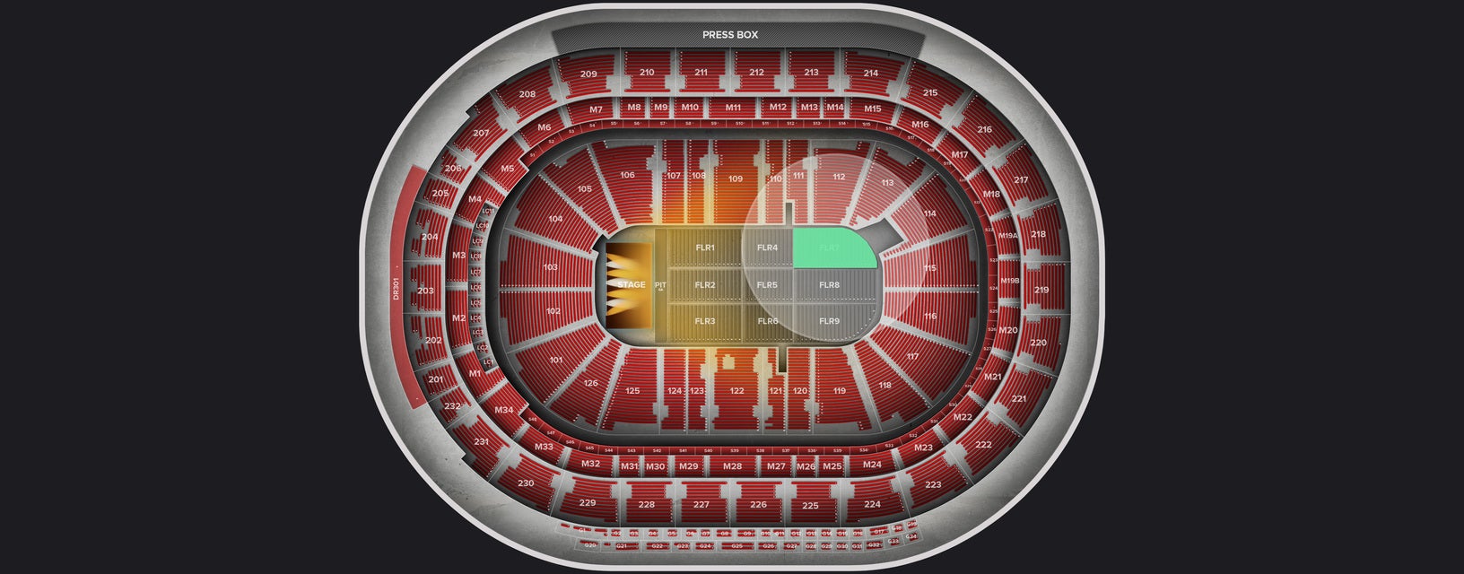 Seat view from Floor