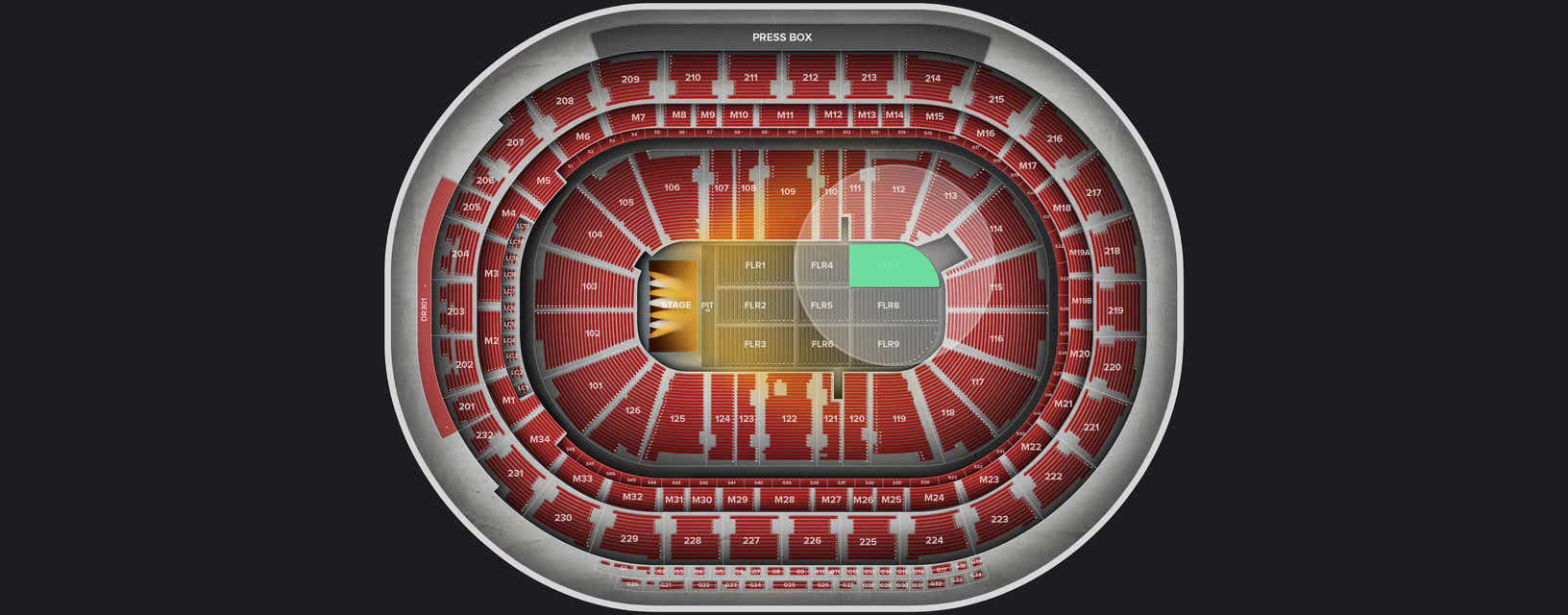 Seat view from Floor