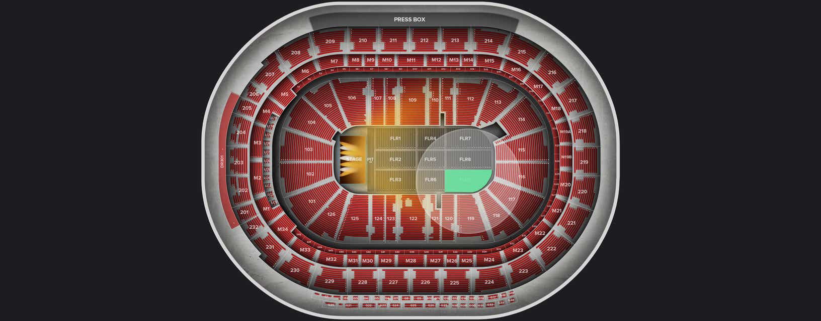 Seat view from Floor