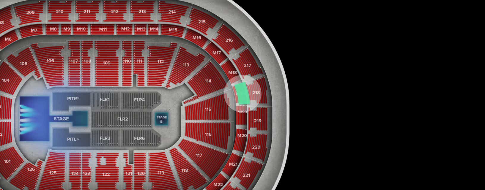 Seat view from Mezzanine