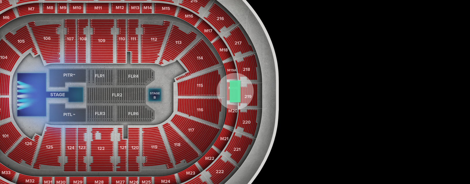Seat view from Mezzanine