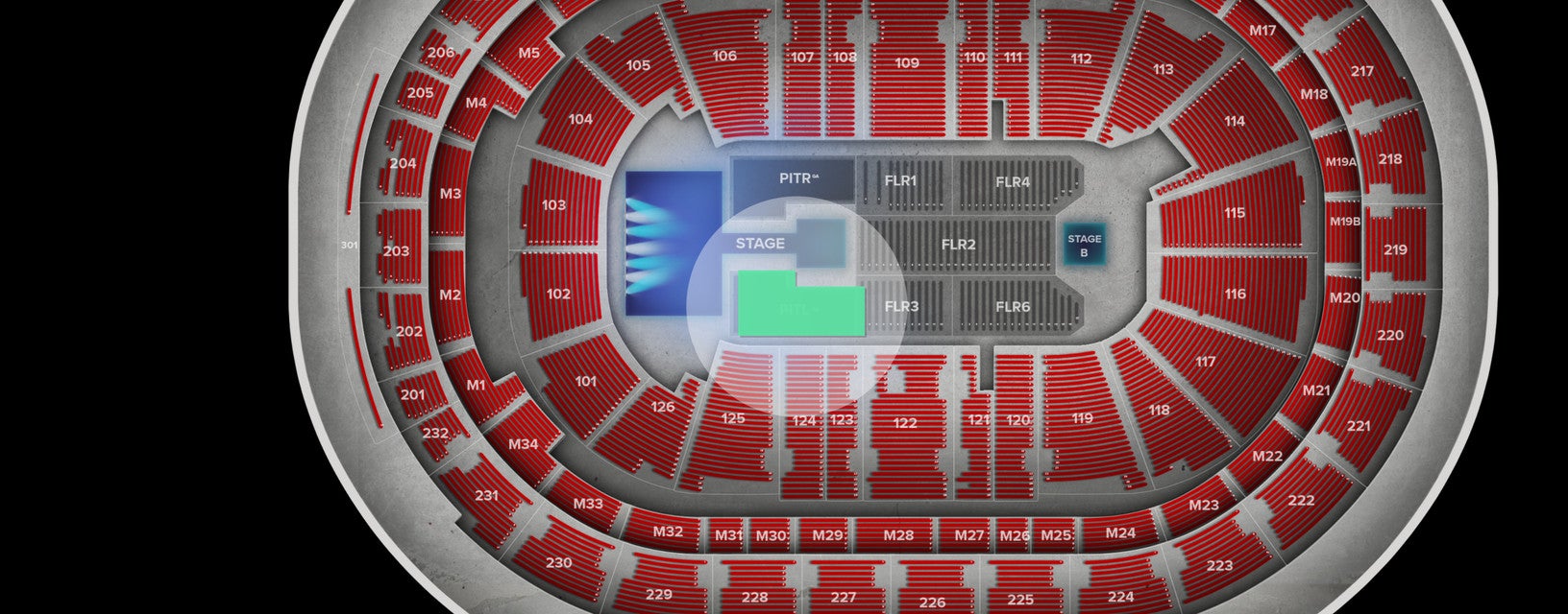 Seat view from Pit Left