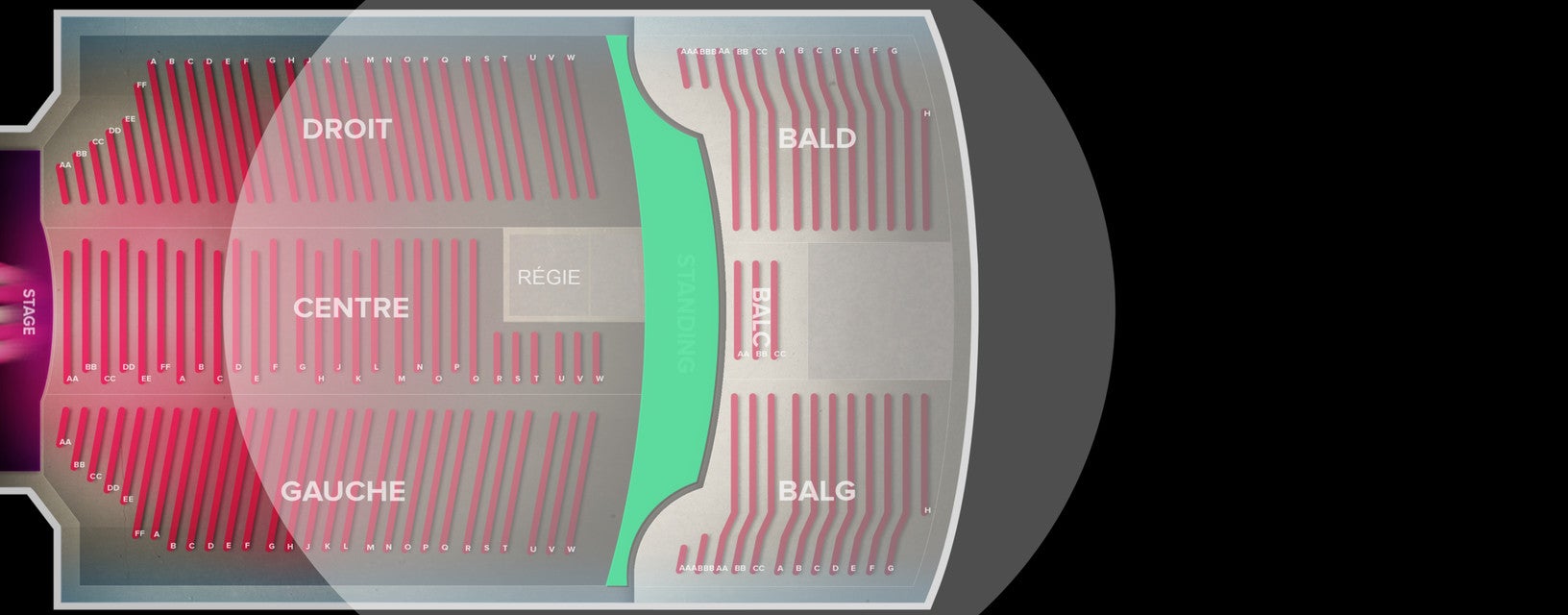 Seat view from Standing