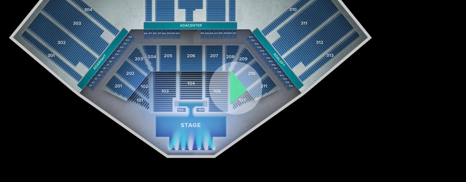 Seat view from Lower