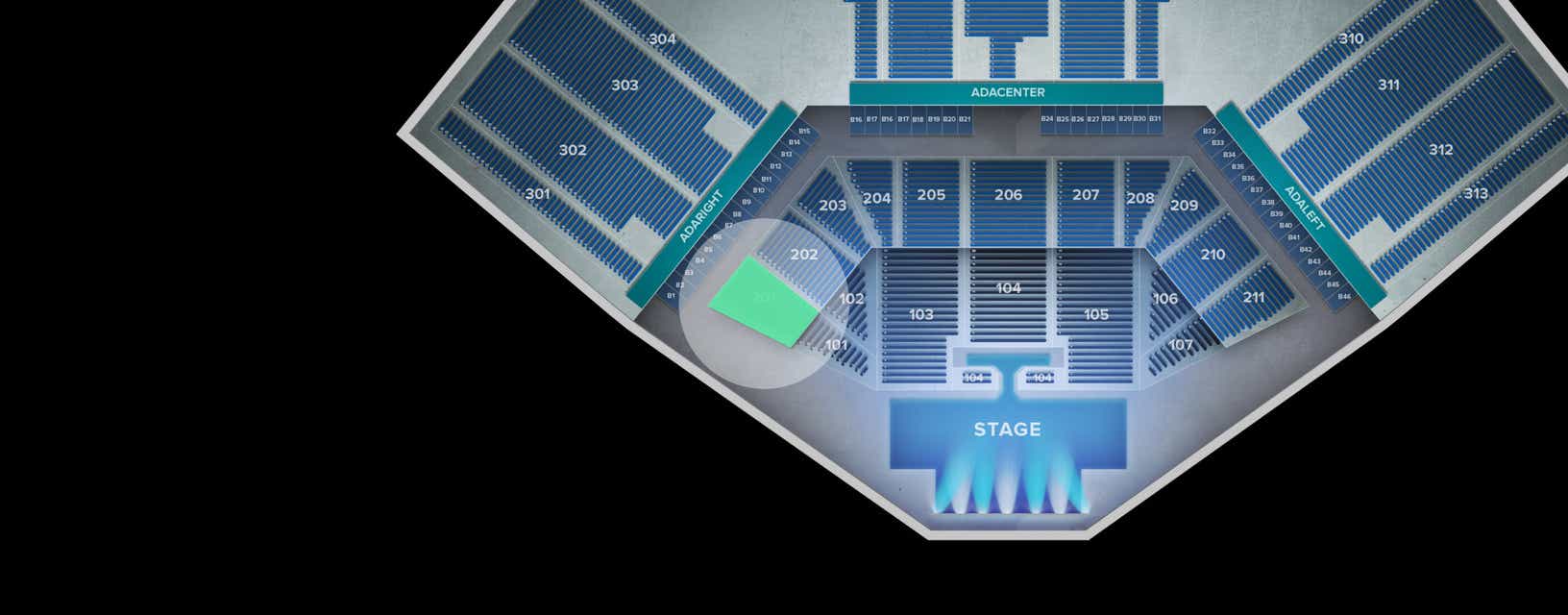 Seat view from Middle