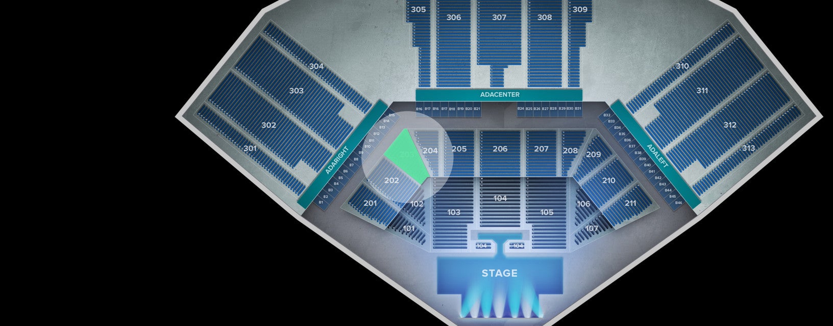 Seat view from Middle
