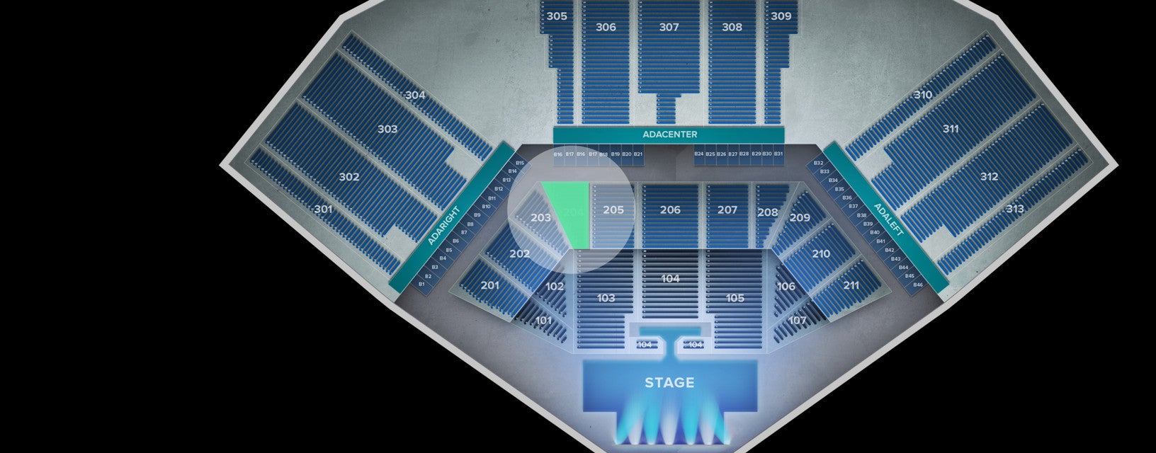 Seat view from Middle