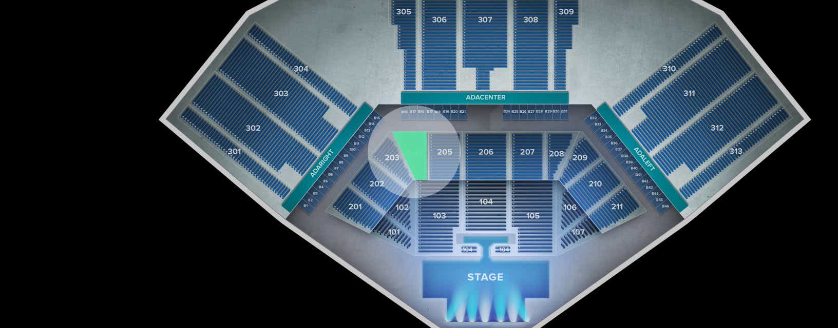 Seat view from Middle