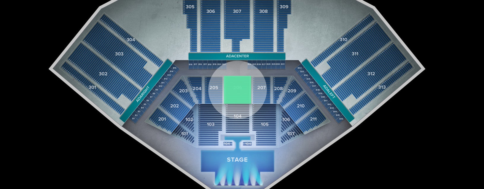 Seat view from Middle